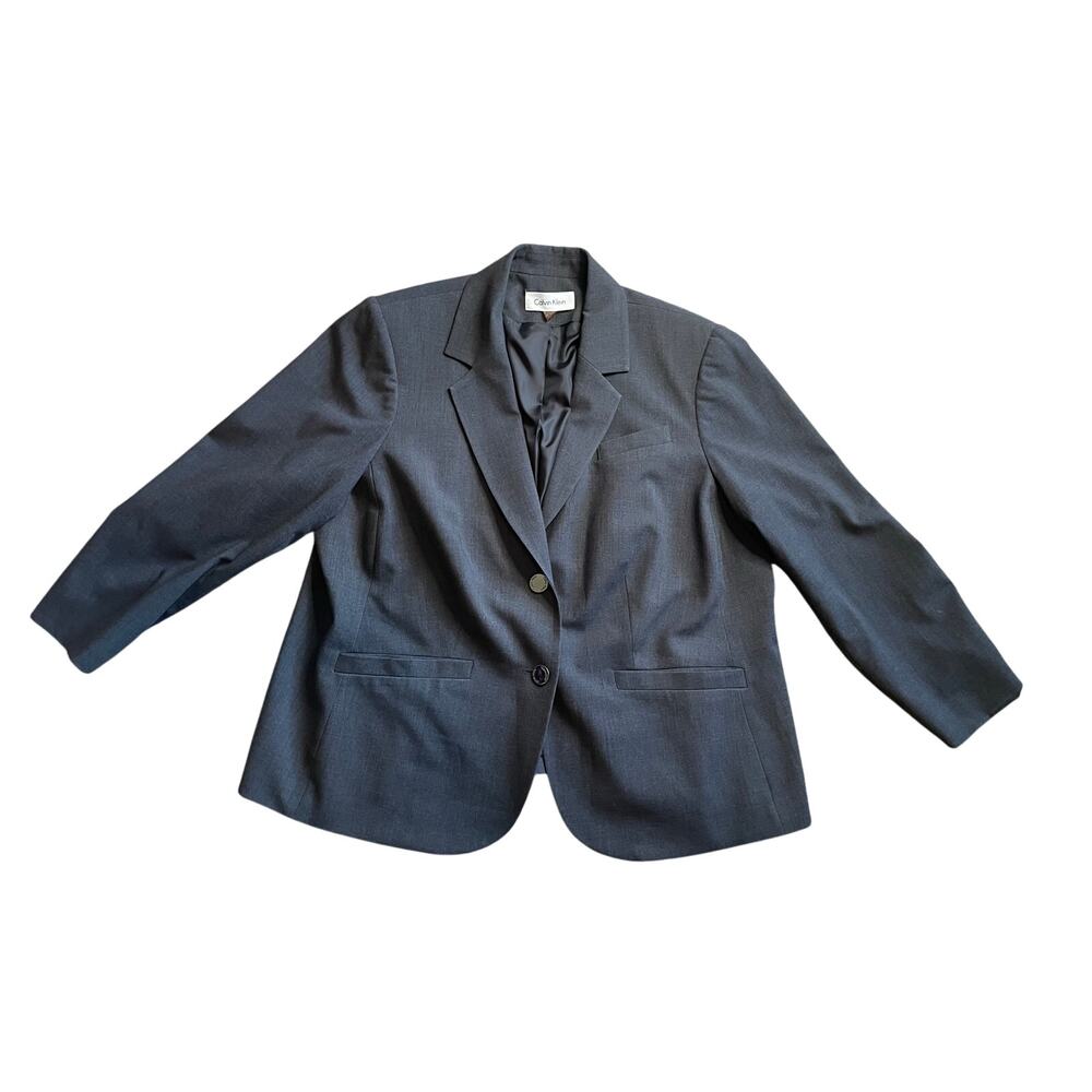 Calvin Klein Gray Two-Button Blazer - Size 18w*** - image 1